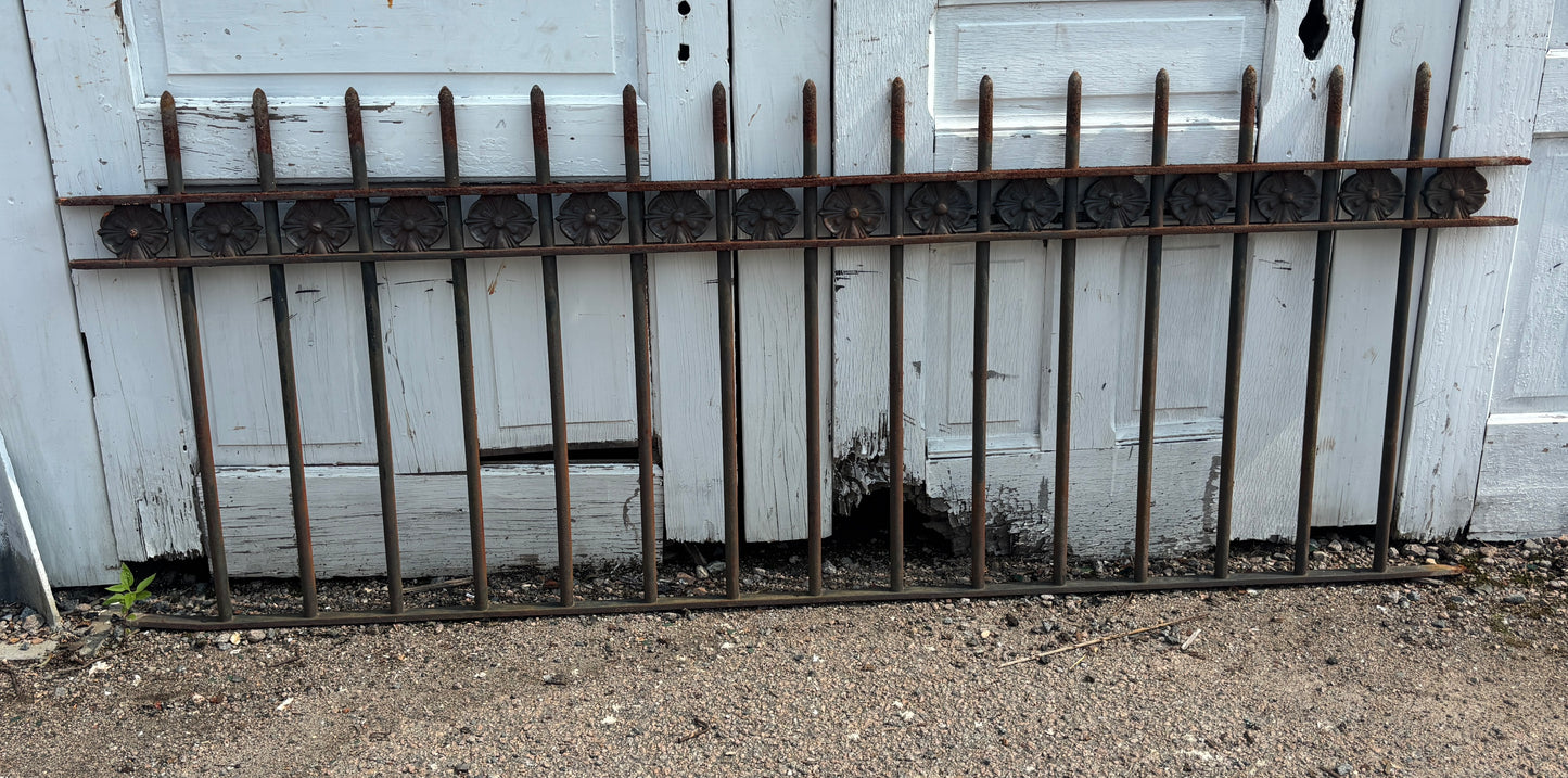 13 Feet of Wrought Iron Fence Panels GA21277