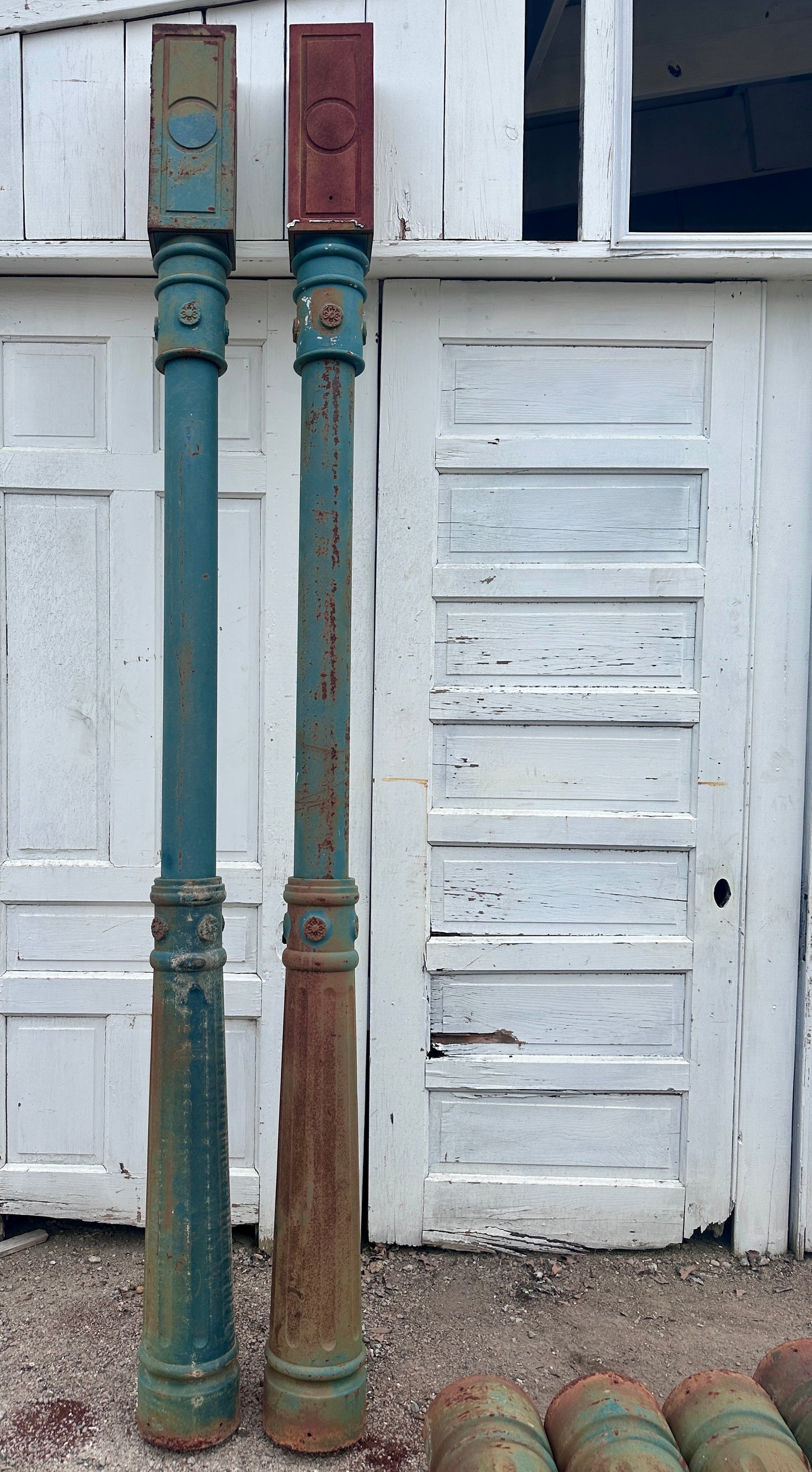 Vintage Cast Iron Pillars from Georgetown, DC - 8 Available - GA21054