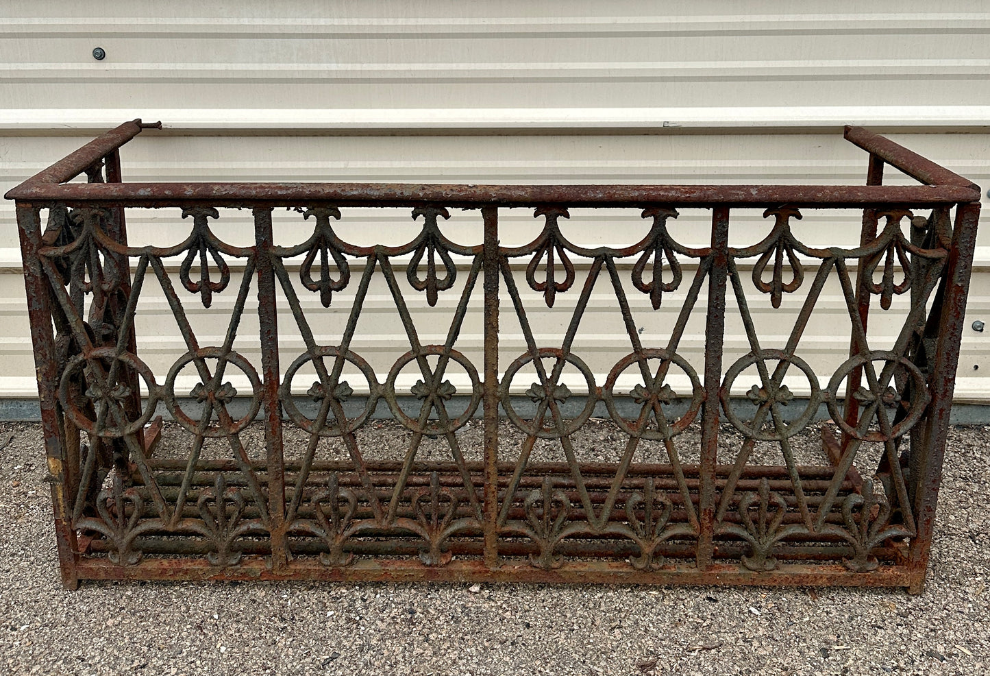 Antique Wrought Iron Three-Sided Balcony Railing GA20521