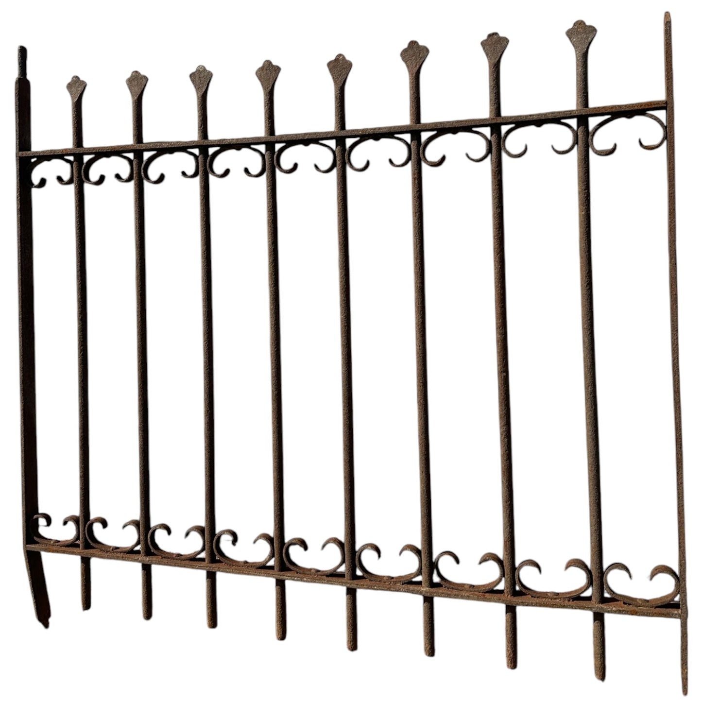 Antique Wrought Iron Garden Gate - 39.75" W x 33.5" T - GA20979
