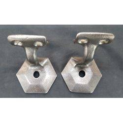 Pair of Salvaged Art Deco Handrail Bannister Brackets #GA4067