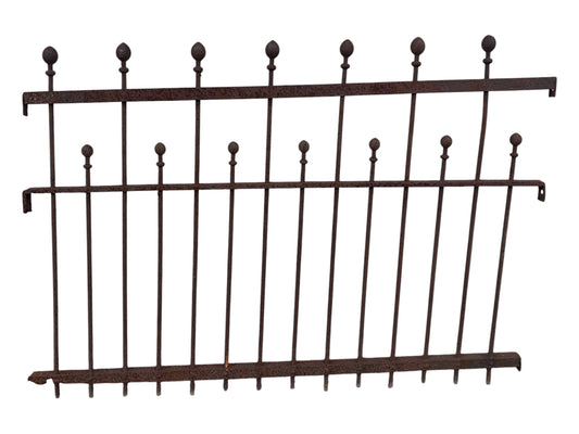 4.5 Ft of Wrought Iron Fencing w/ Ball Finials GA21133