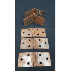 Set of 5 Square Furniture Cabinet Butt Hinges #GA152