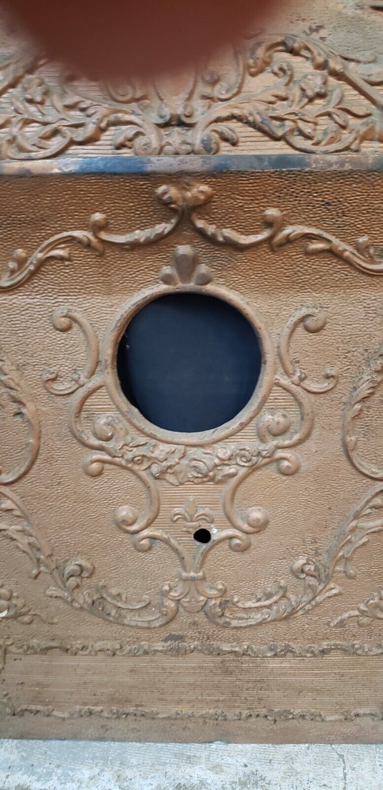 Ornate Cast Iron Fireplace Surround with Matching Summer Cover - Local Pick Up