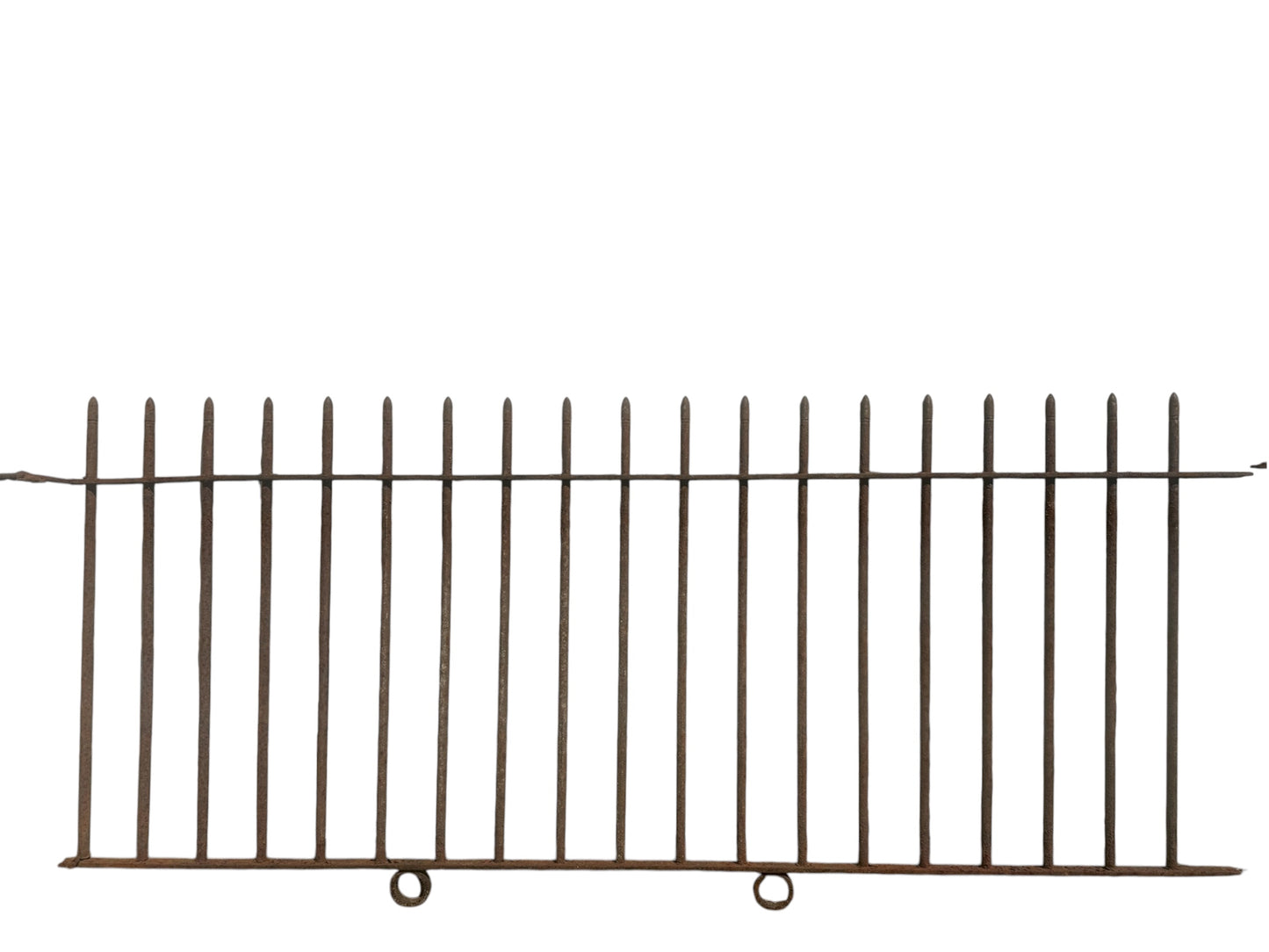 23 Ft of Antique Wrought Iron Picket Fencing GA21013