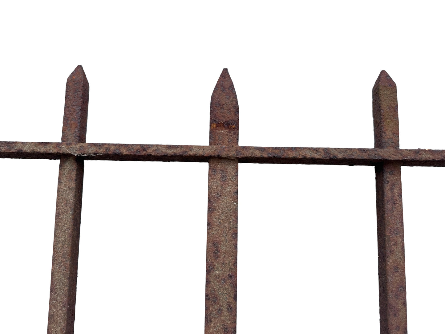 24 Ft of Antique Wrought Iron Spear Top Fencing GA21045