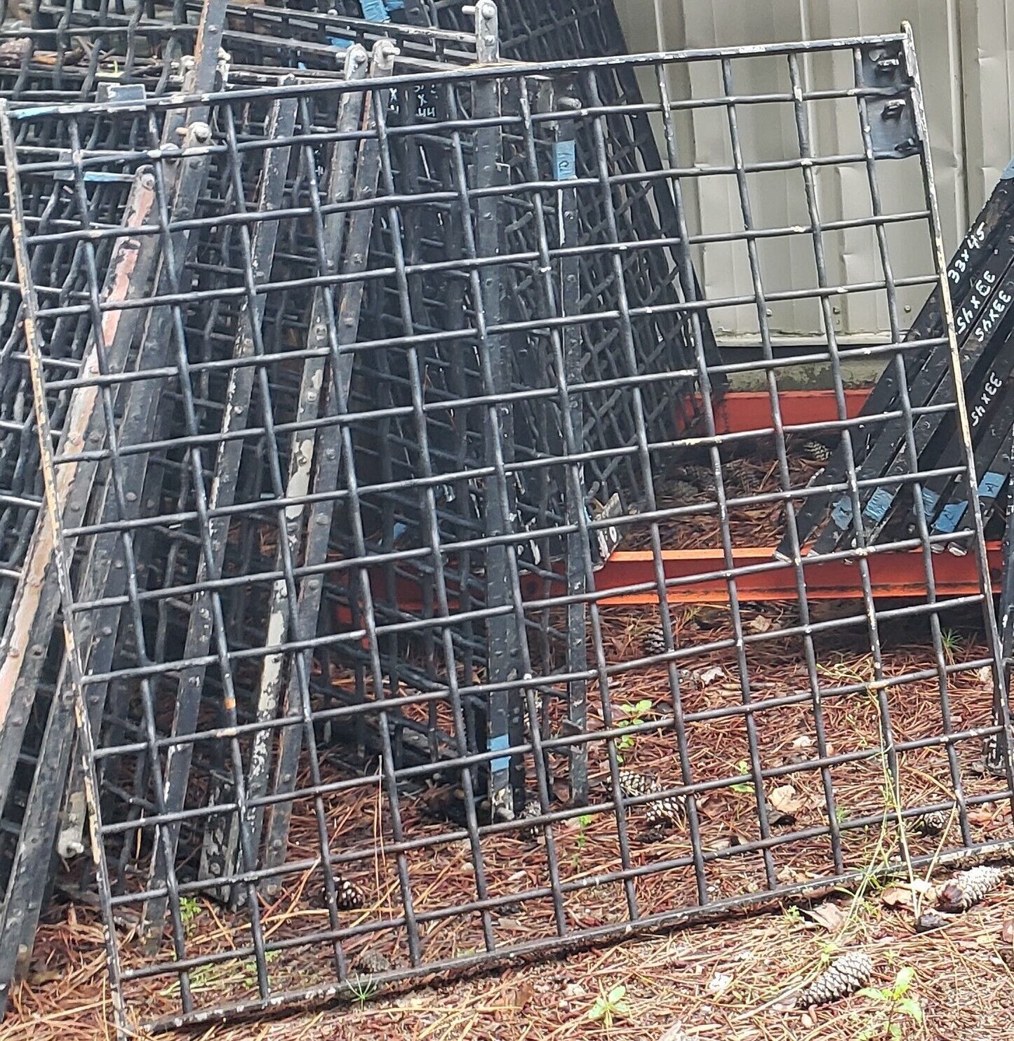 Salvaged Iron Window Grates from a State Institution in Allentown PA 46" x 43"