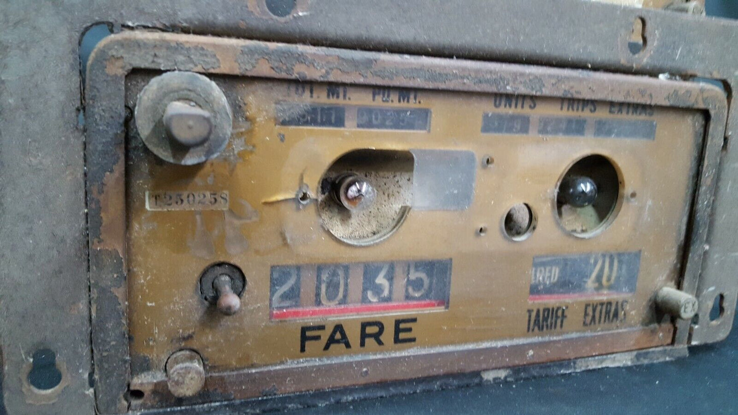 Vintage Pair of Taxi Cab Meters