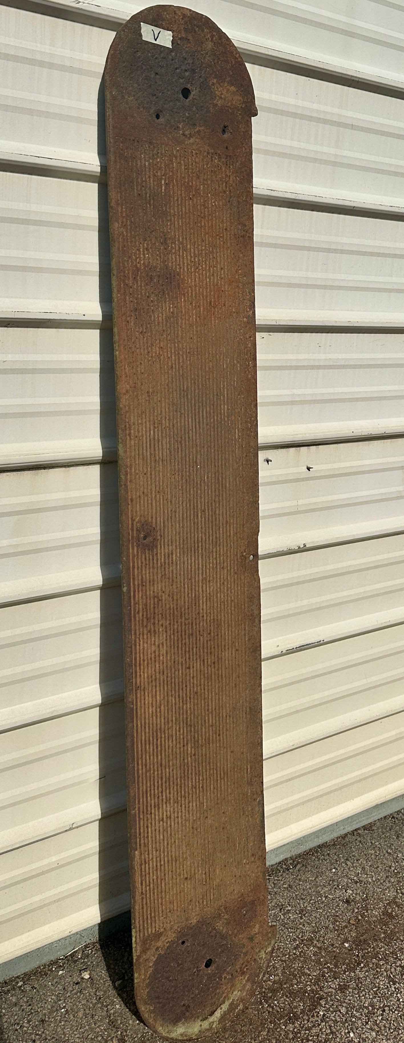 Single, Curved 5+ Ft Long Cast Iron Stair Tread GA20837