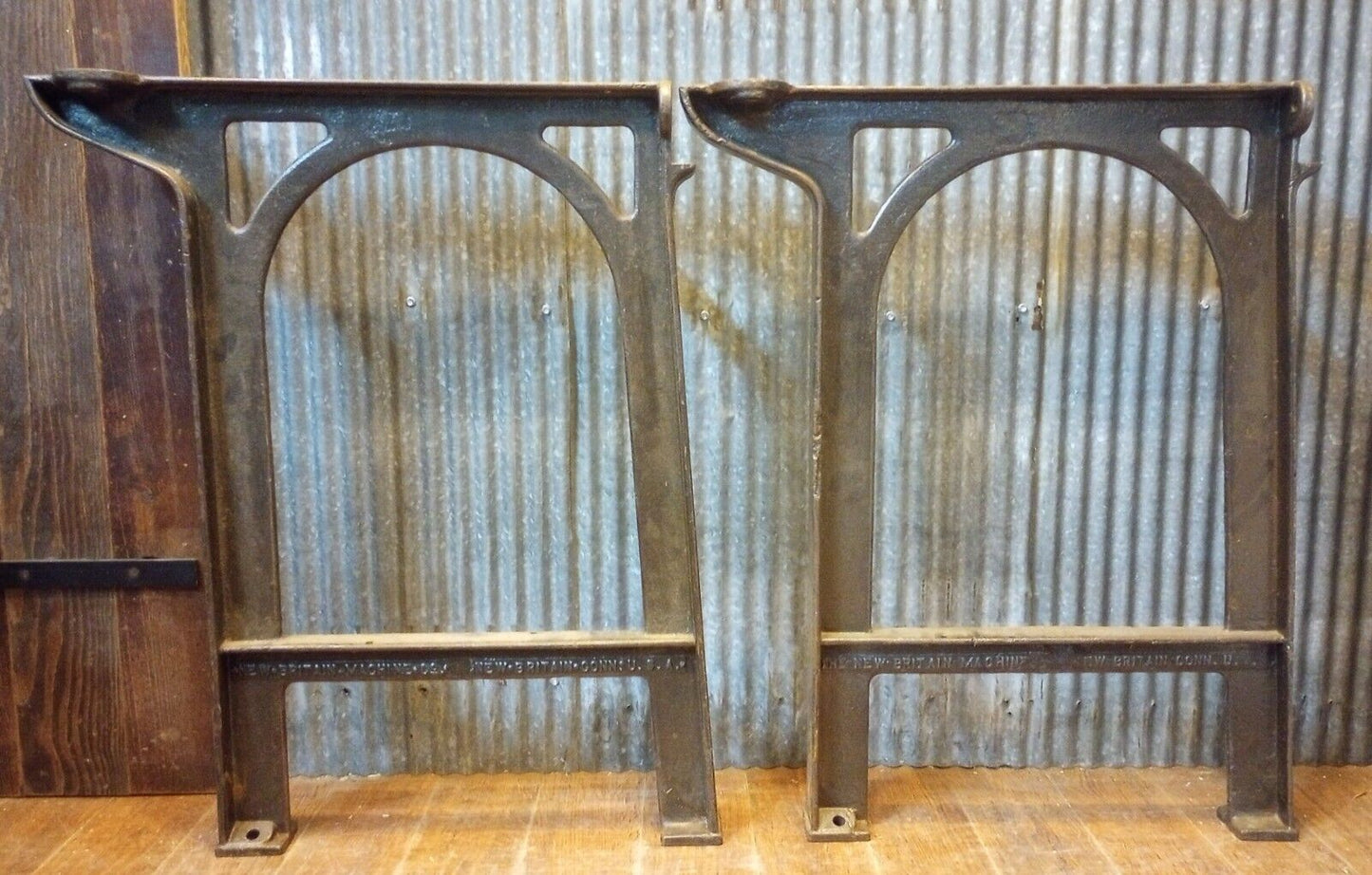Pair of Cast Iron Machine Legs 32" T x 21 1/2" W