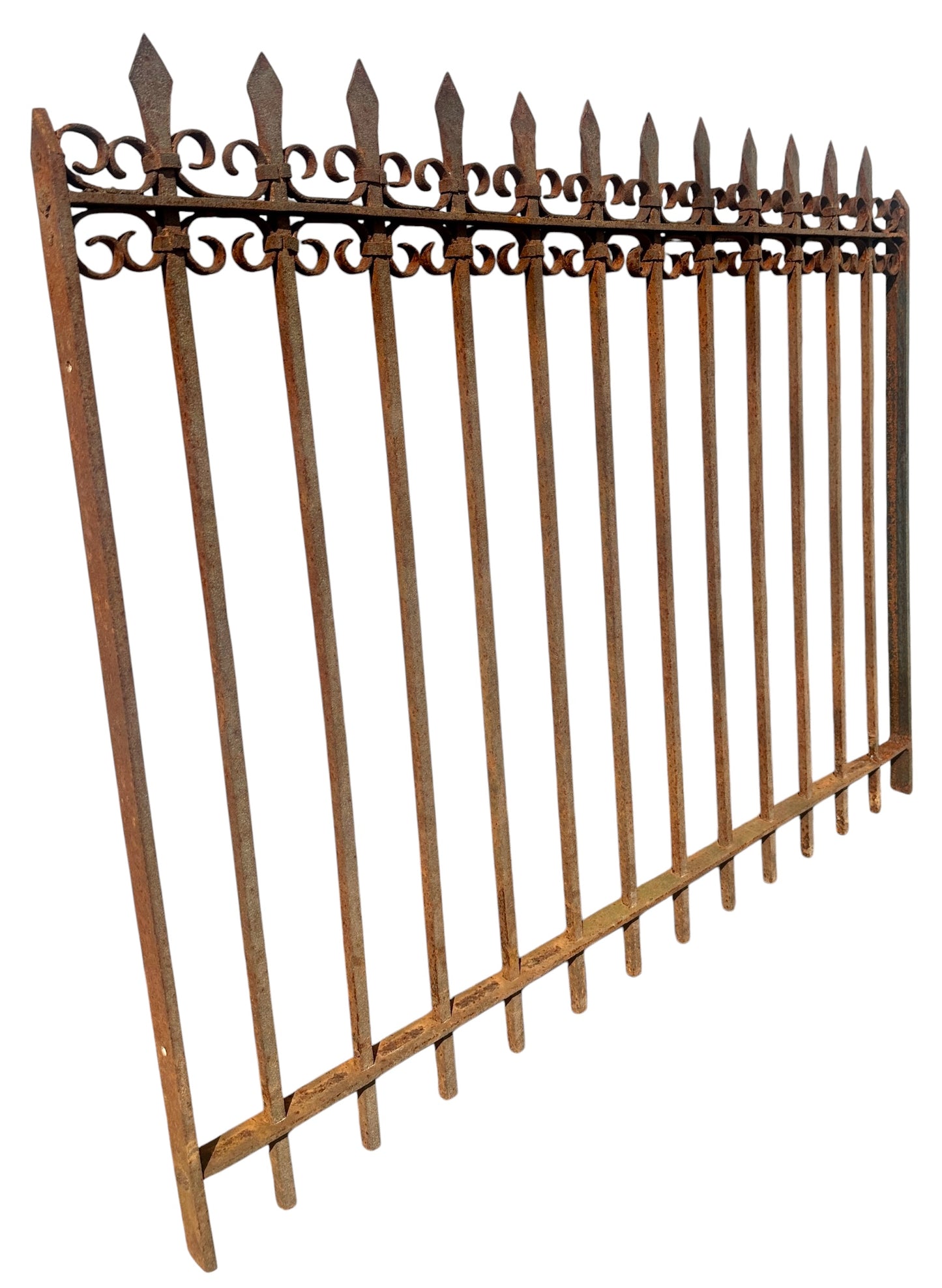 Antique Wrought Iron Garden Gate - 46.5" W x 36.5" T - GA20967