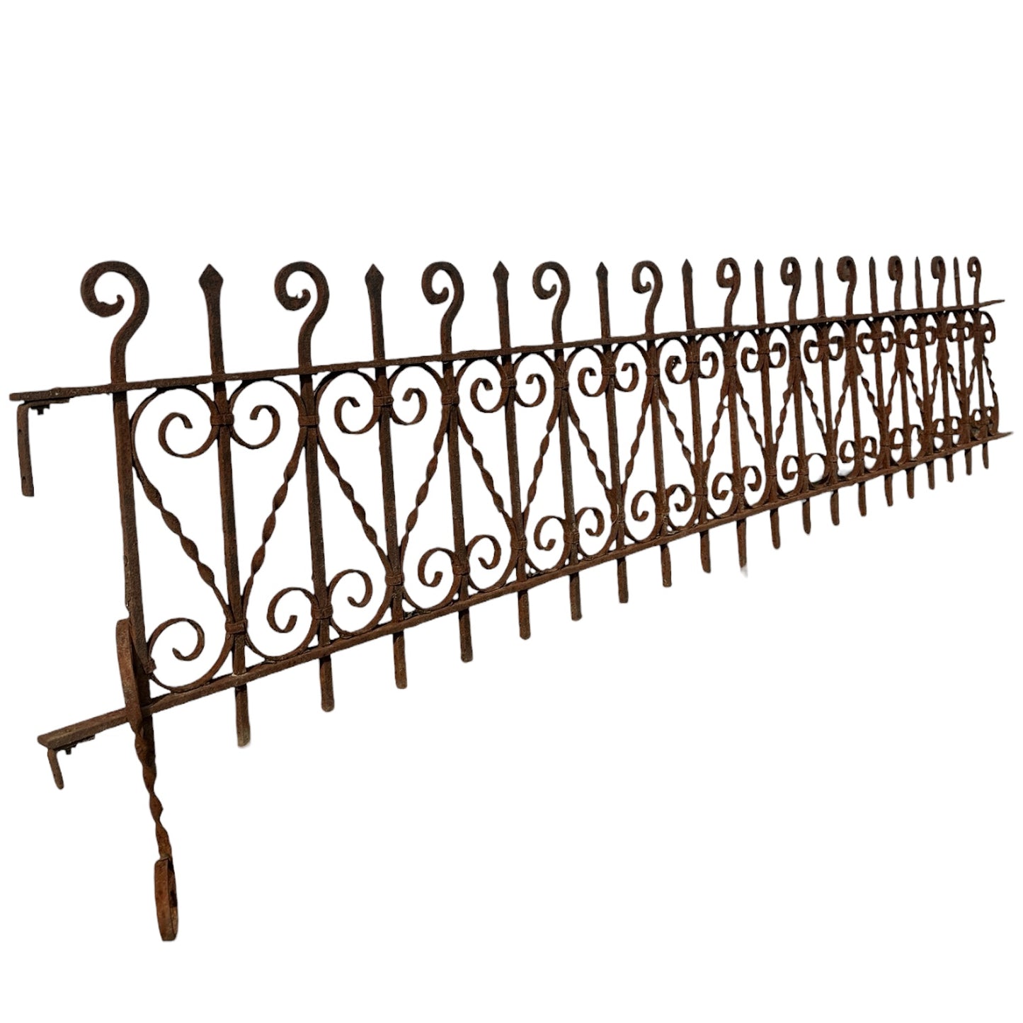 Antique Wrought Iron Garden Gate - 17" Tall x 89" Long - GA20860