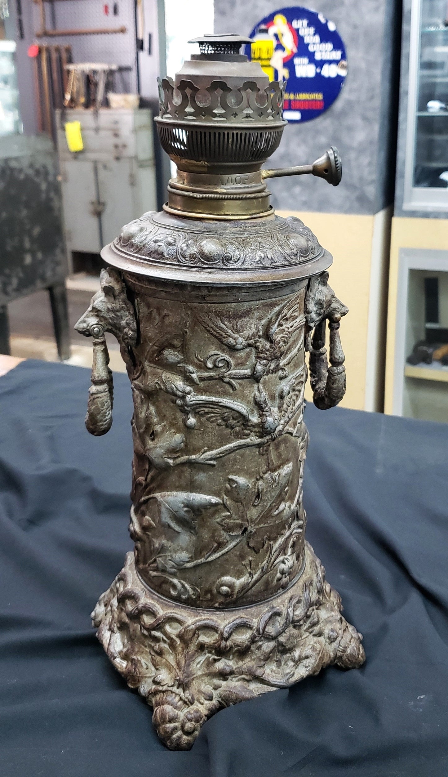 Unique & Antique Ehrich & Gaetz of Berlin Matador Oil Burner Table Lamp GA9492L