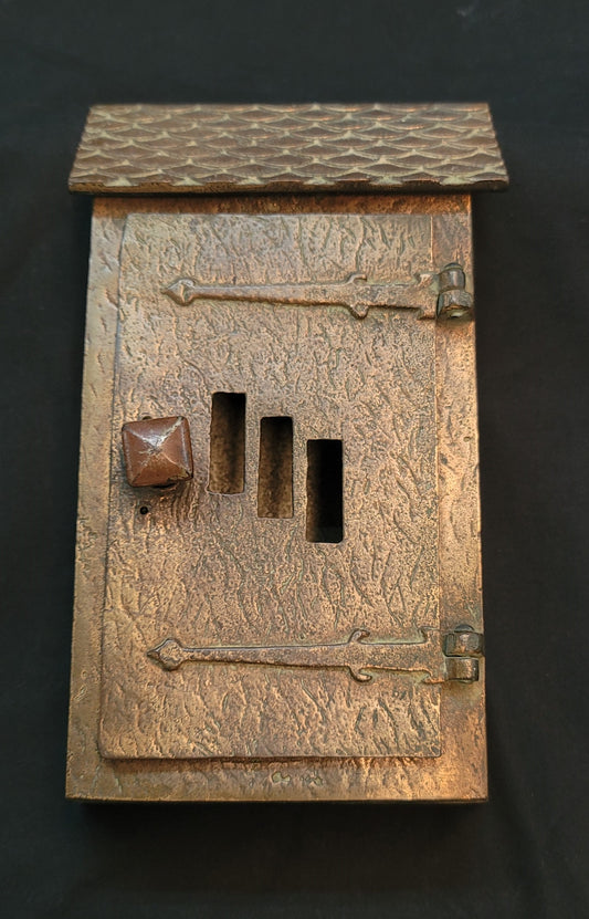 Ornate Vintage Wall Hung Brass Letter Mail Slot Box GS00575