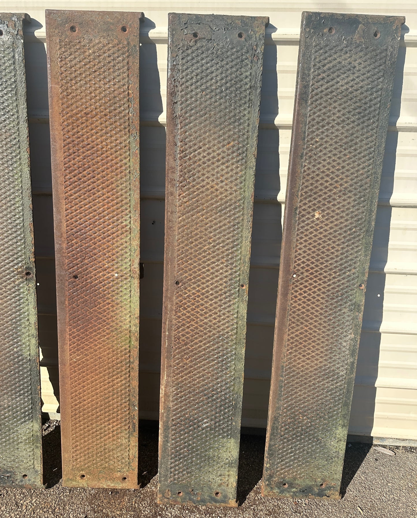 Set of 11 59" Long Cast Iron Stair Treads GA20828