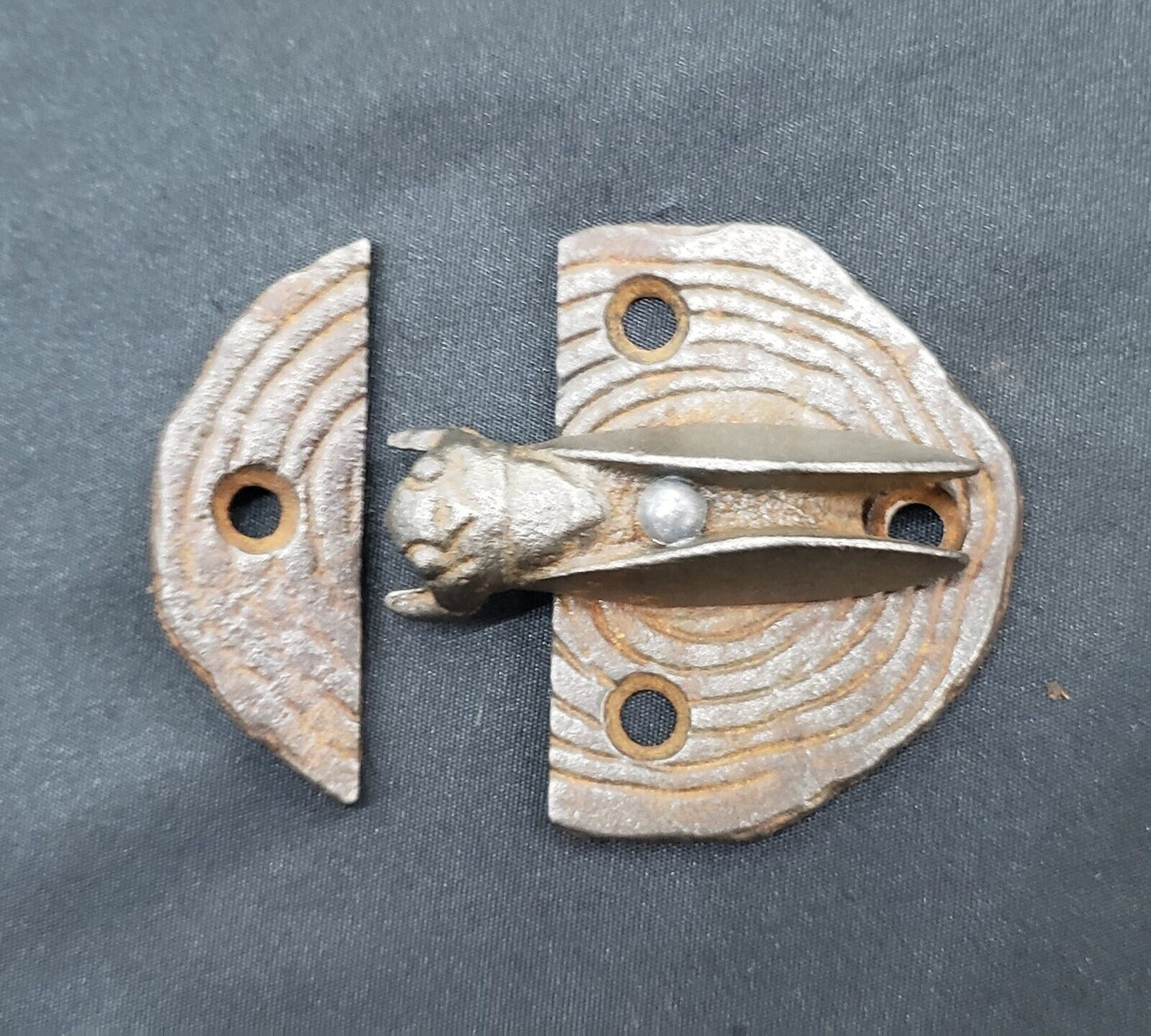 Unique Hand Crafted Cast Iron Insect Lock Latch for Furniture or Window GA9884
