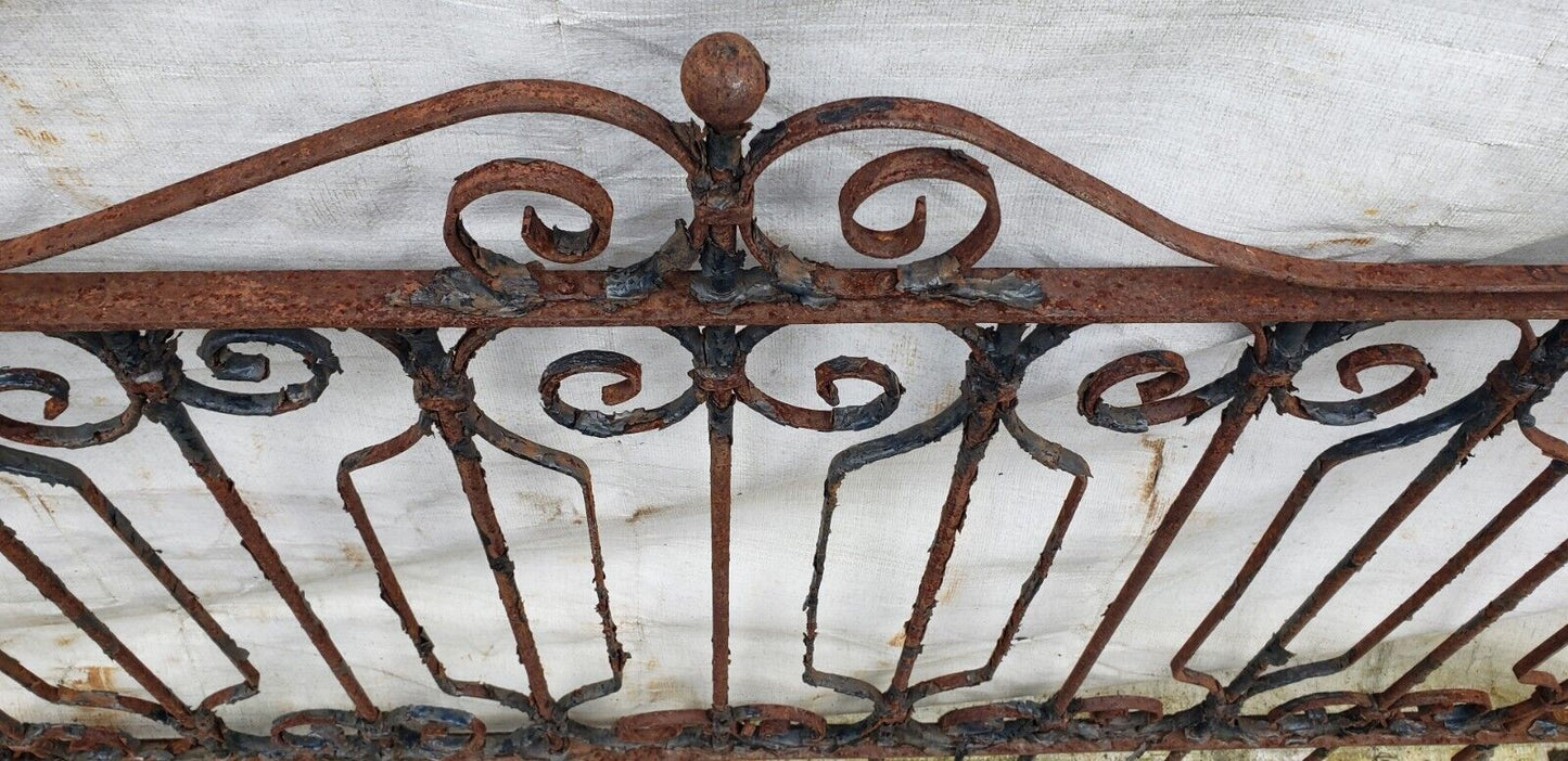 Ornate Wrought Iron Yard or Garden Gate 58 1/4" W by 31" Tall GA9580