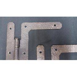 Pair of Hand Hammered H&L Door Hinges #GA153