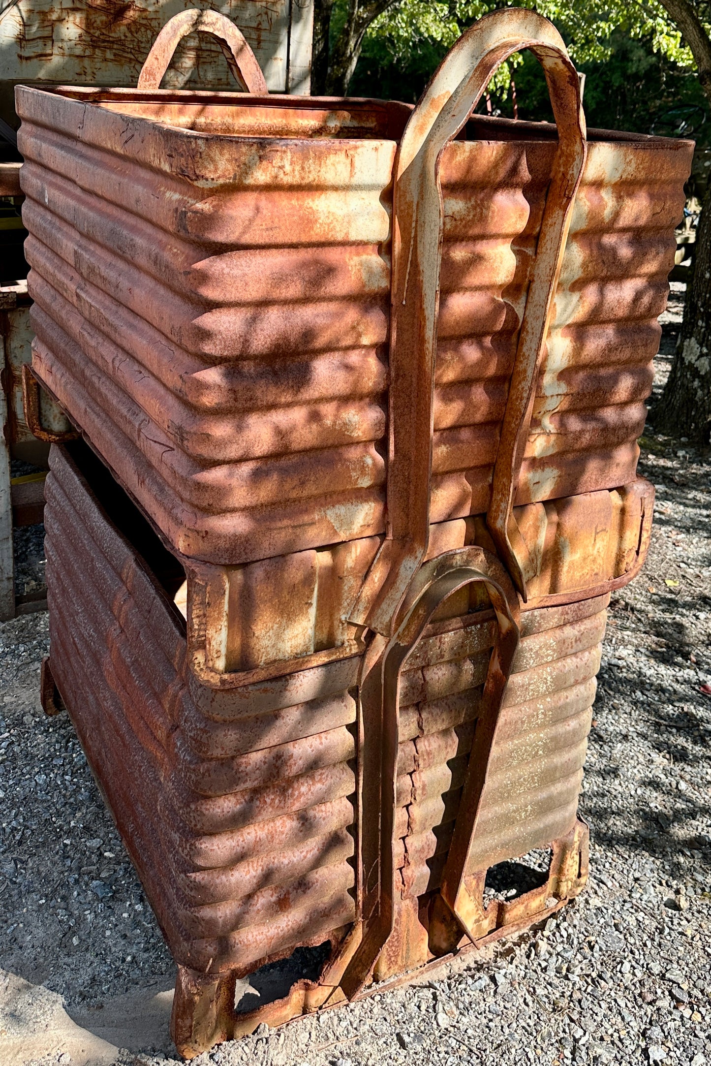 Restored Steel Factory Bins GA20370