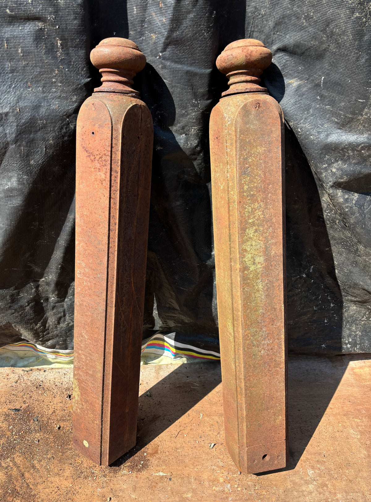 Pair of Cast Iron Newel Posts GA21629