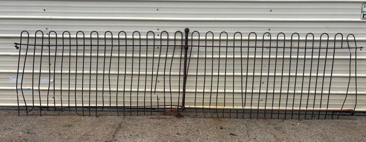 14 Feet of Cast Iron Hairpin Fence Panels GA21392