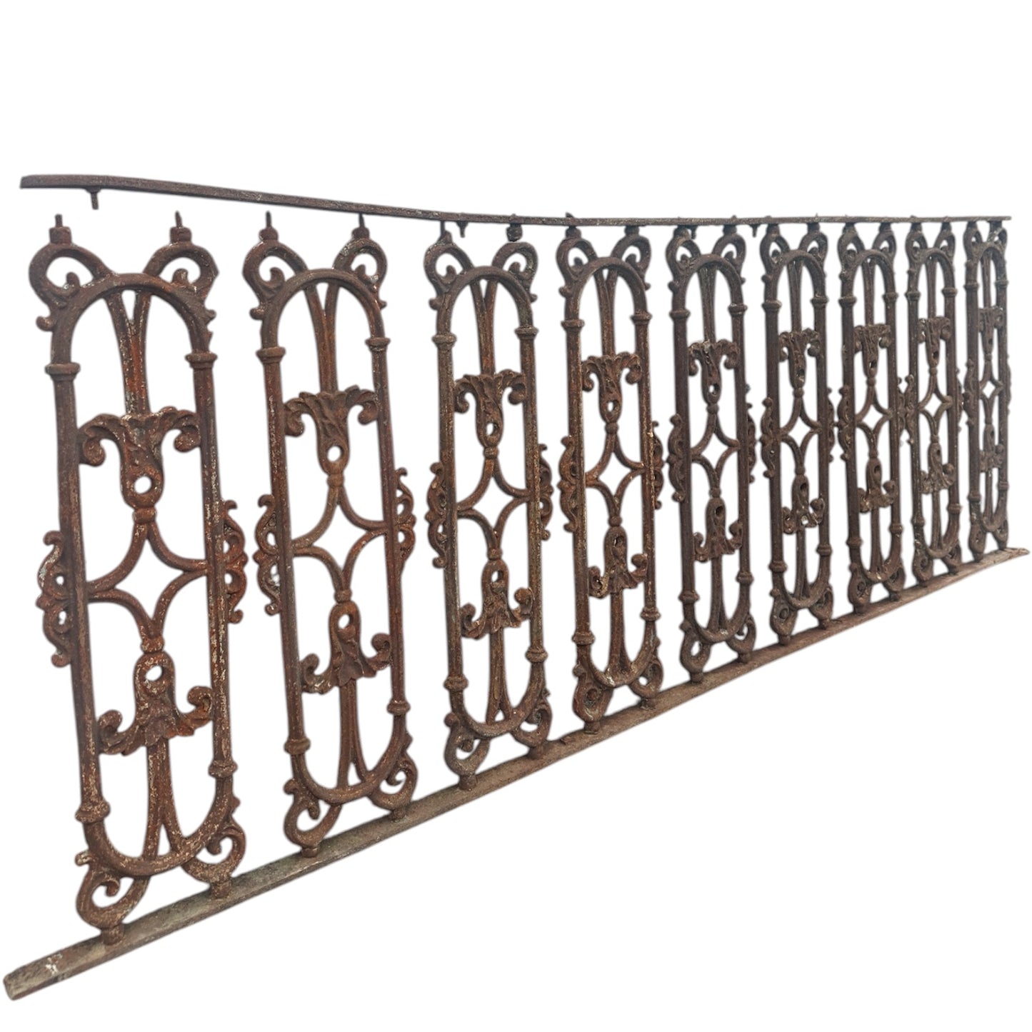 18 Ft of Ornate Antique Iron Garden Fencing GA20878