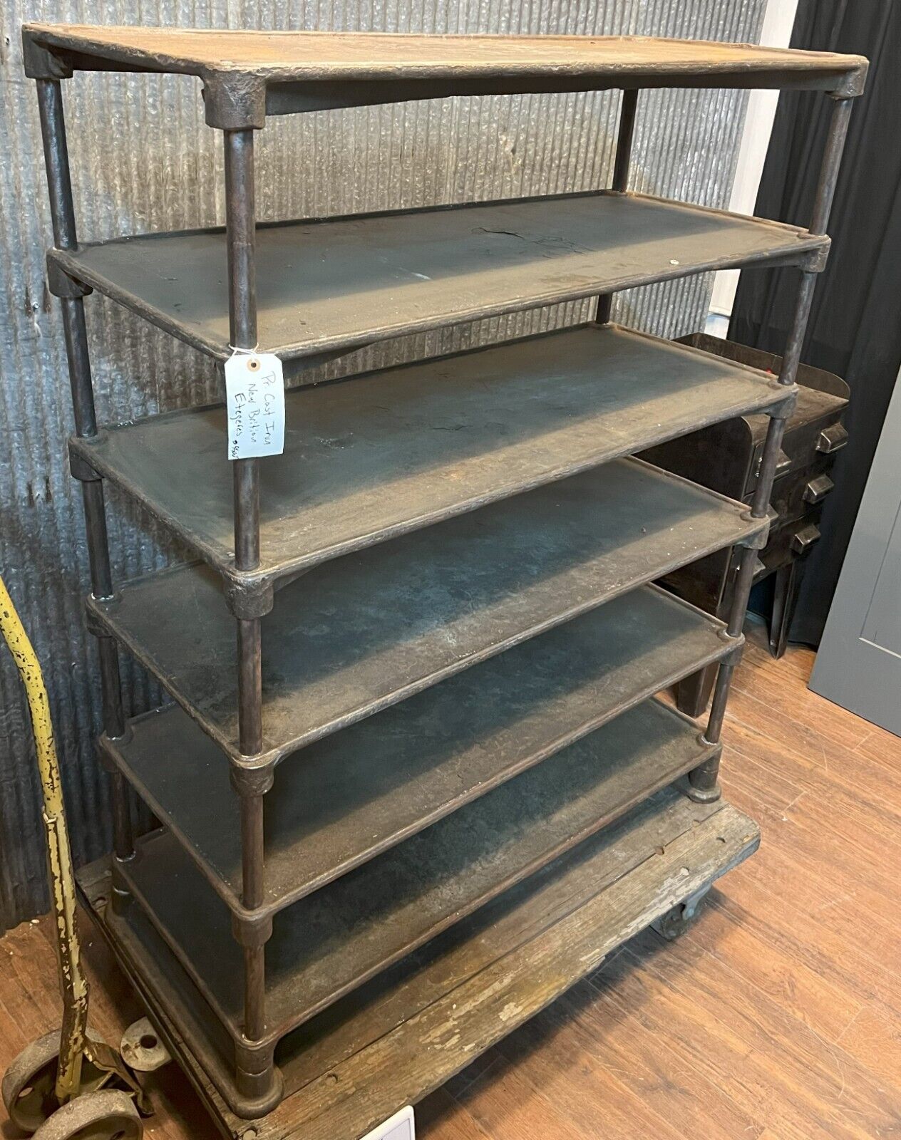 Vintage Cast Iron Airplane Factory Parts Display with 6 Shelves GA10155-2 Avail