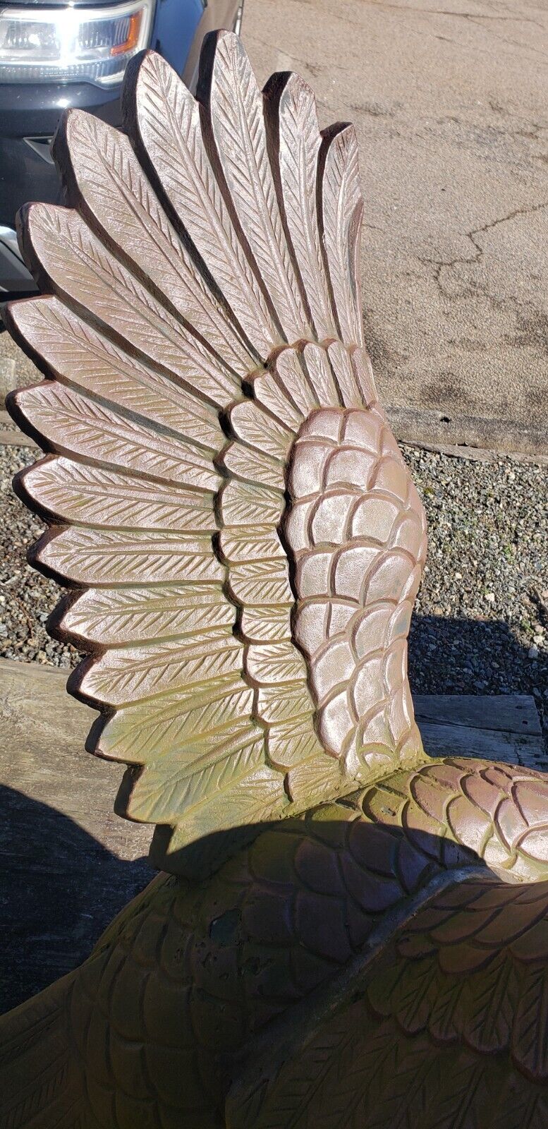 Ornate Cast Iron Eagle Statue 40" x 40" GA9770