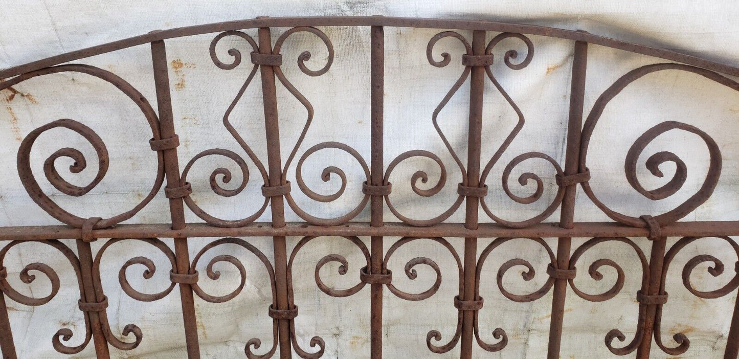 Unique Arched Iron Gate Panel 72" Wide by 30 3/4" Tall GA9464