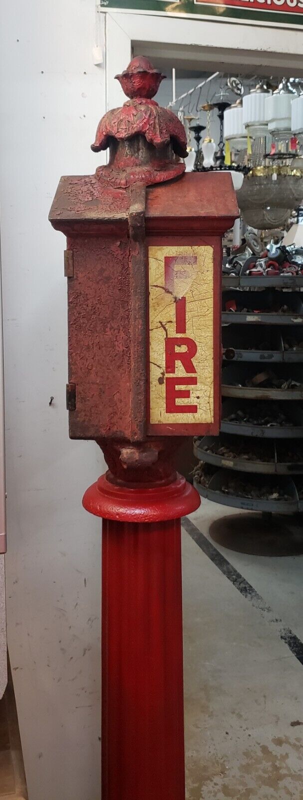 Restored 1800's Gamewell N.Y. Fire Alarm Telegraph Co. Station Box on Pole