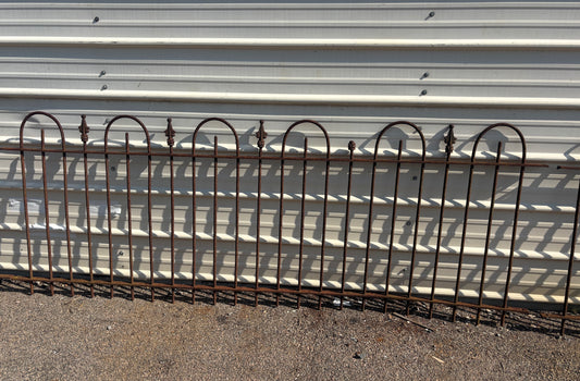 16 Feet of Wrought Iron Hairpin Fencing with Finials GA21237