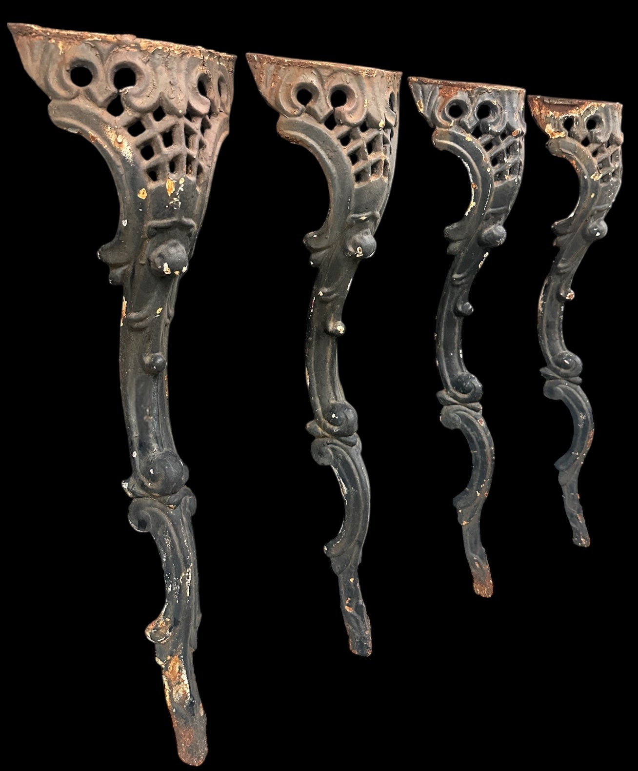 Set of 4 Antique Cast Iron Table Legs GA20850