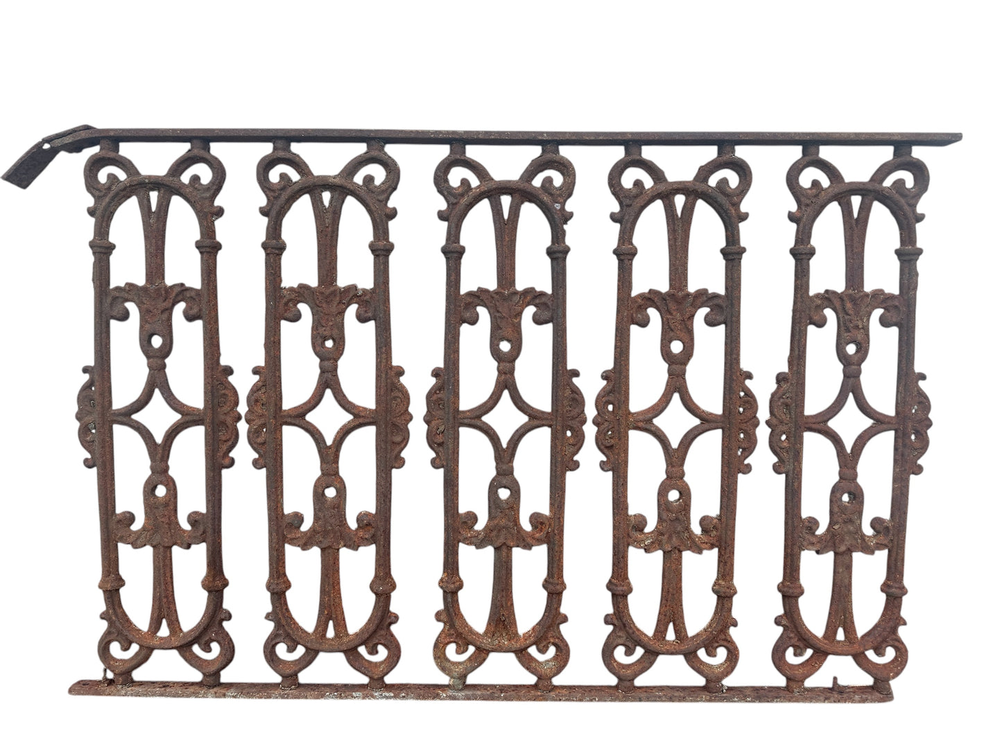 18 Ft of Ornate Antique Iron Garden Fencing GA20878