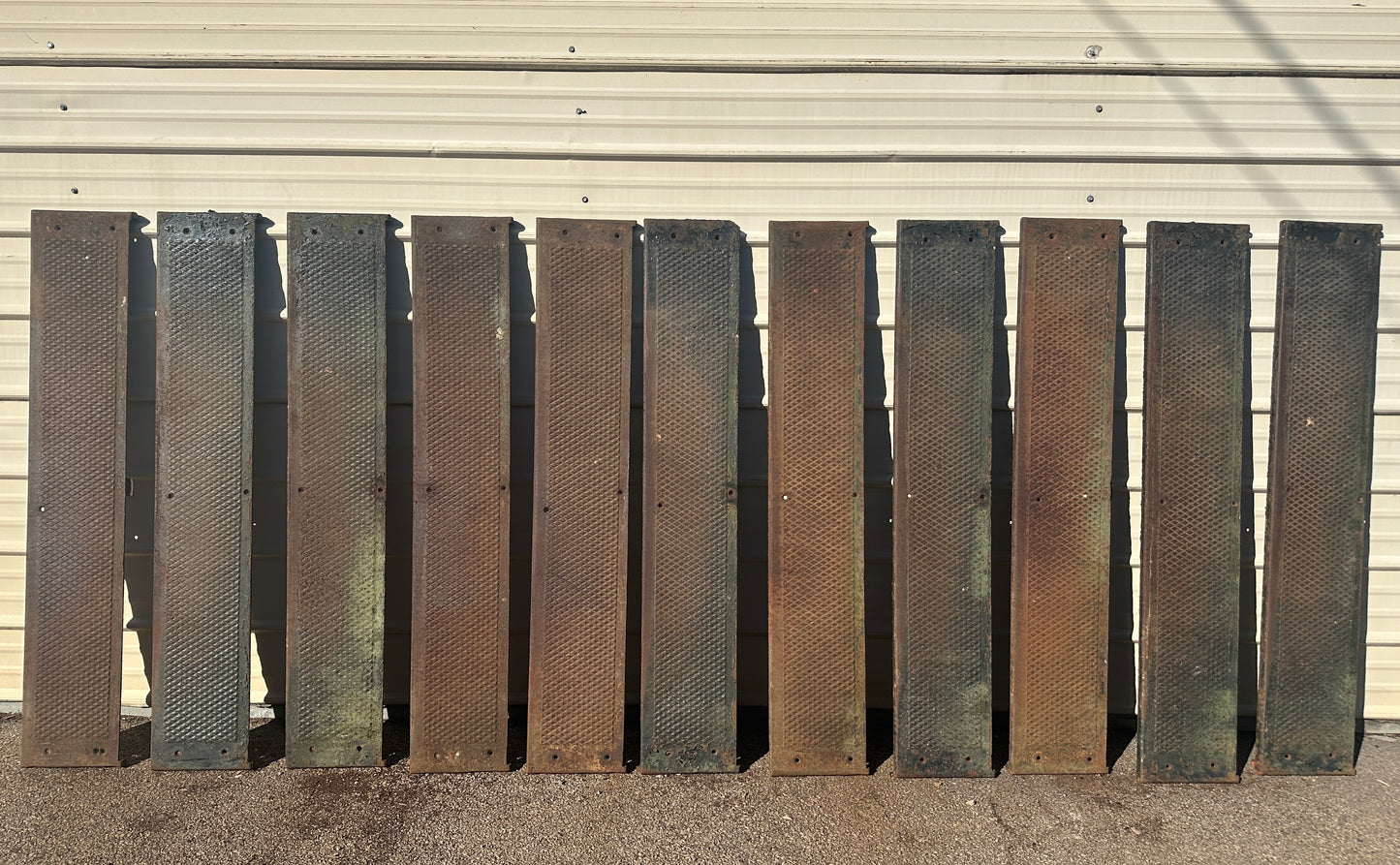 Set of 11 59" Long Cast Iron Stair Treads GA20610