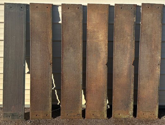 Set of 6 - 57" Wide Cast Iron Stair Treads GA20822