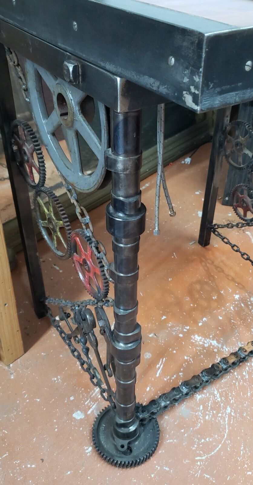 Custom Made Industrial Gear Piston Wrench Bathroom Vessel Sink & Faucet GS00087