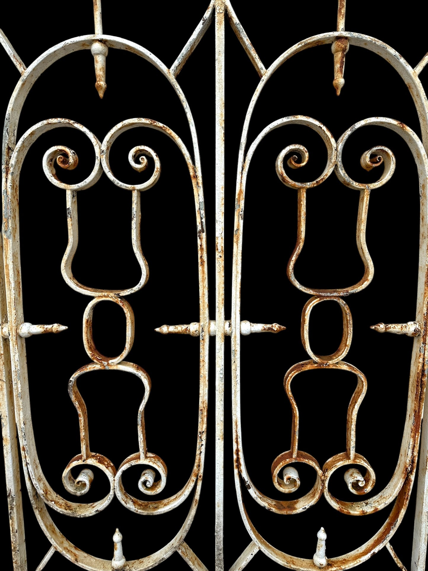 102 Ft of Antique White Garden Gate Fence Panels GA20883