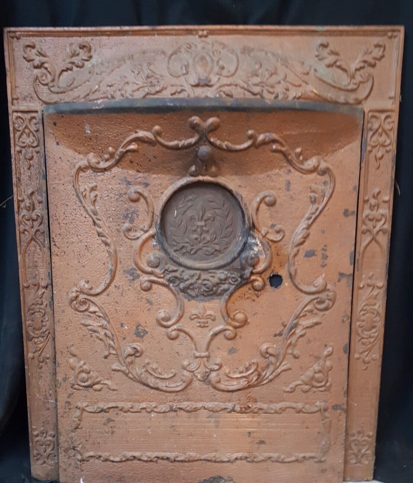 Ornate Cast Iron Fireplace Surround with Matching Summer Cover * Local Pick Up