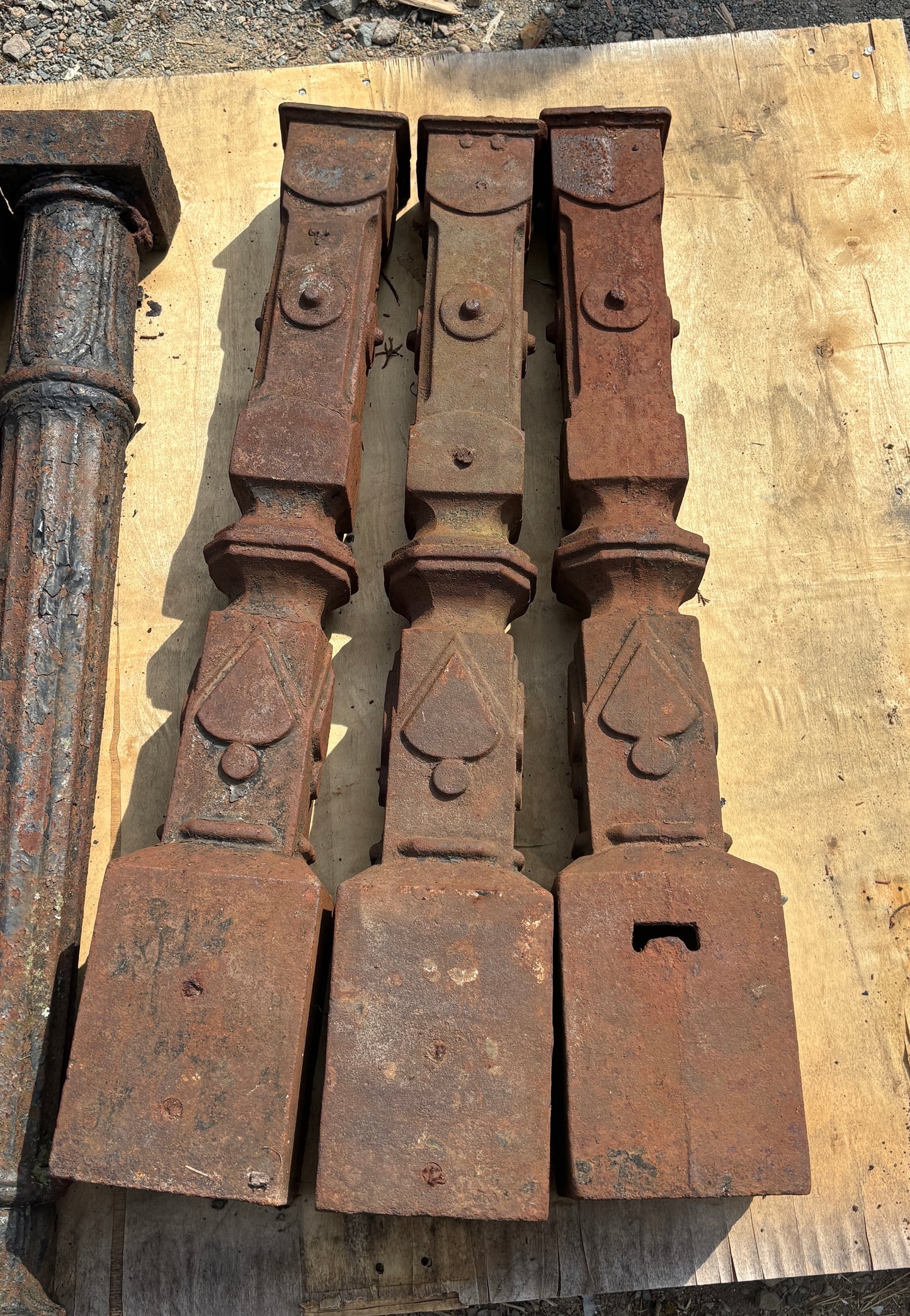 Set of 4 Cast Iron Newel Posts GA21582