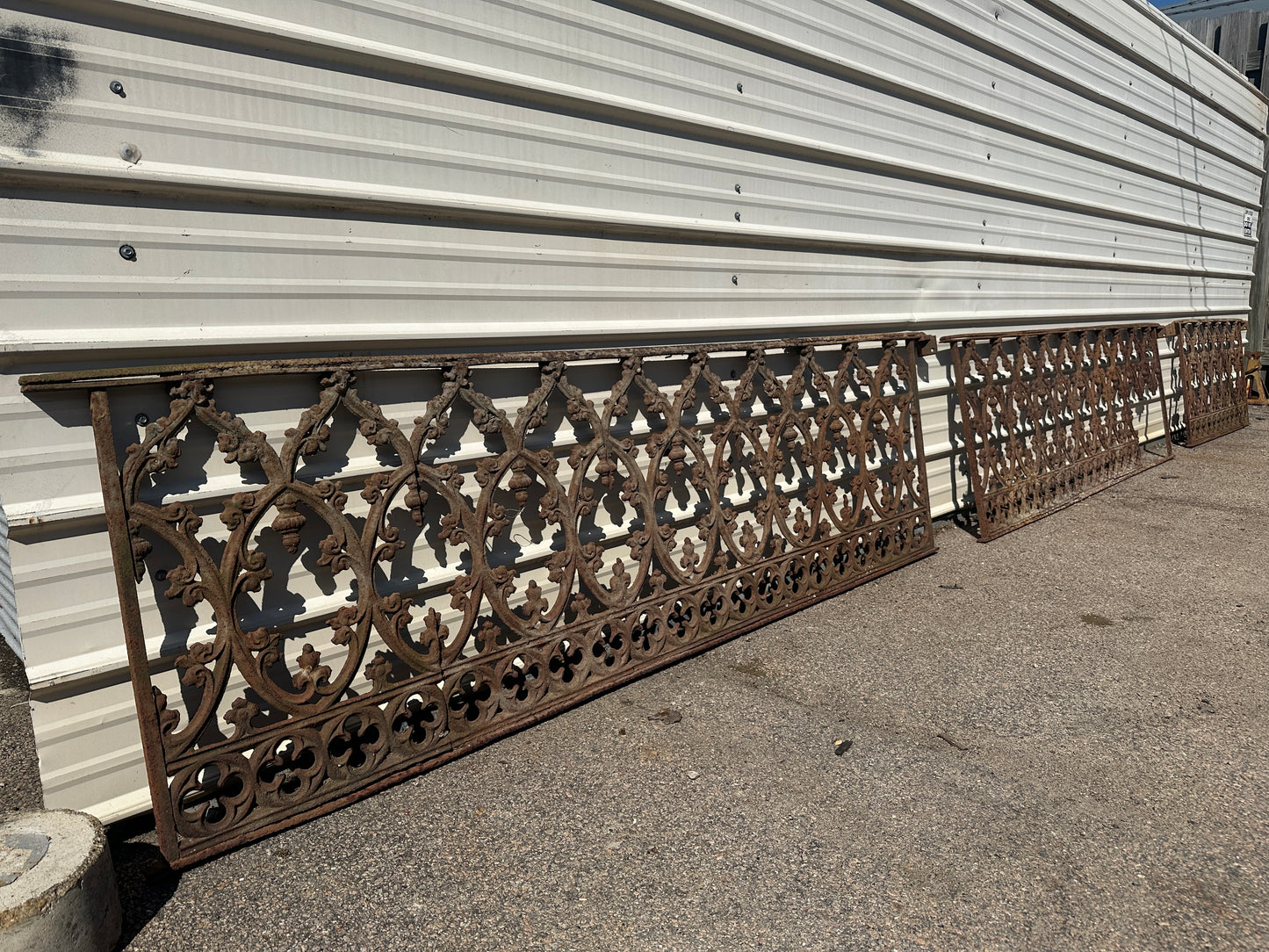 24.5' Ft of Antique Ornate Cast Iron Garden Gate Fencing GA20848
