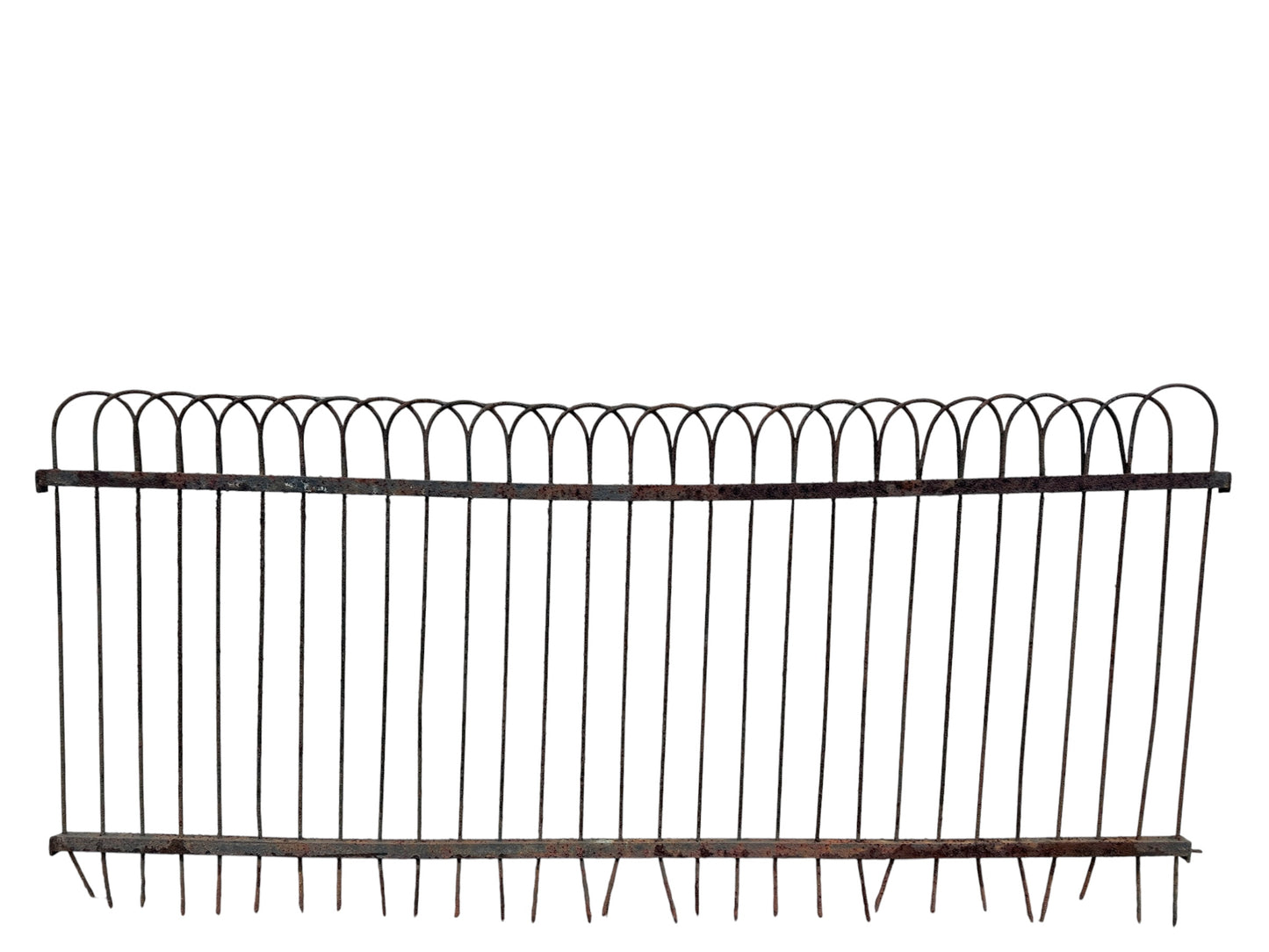 85 Ft of Antique Wrought Iron Hairpin Fencing GA21027