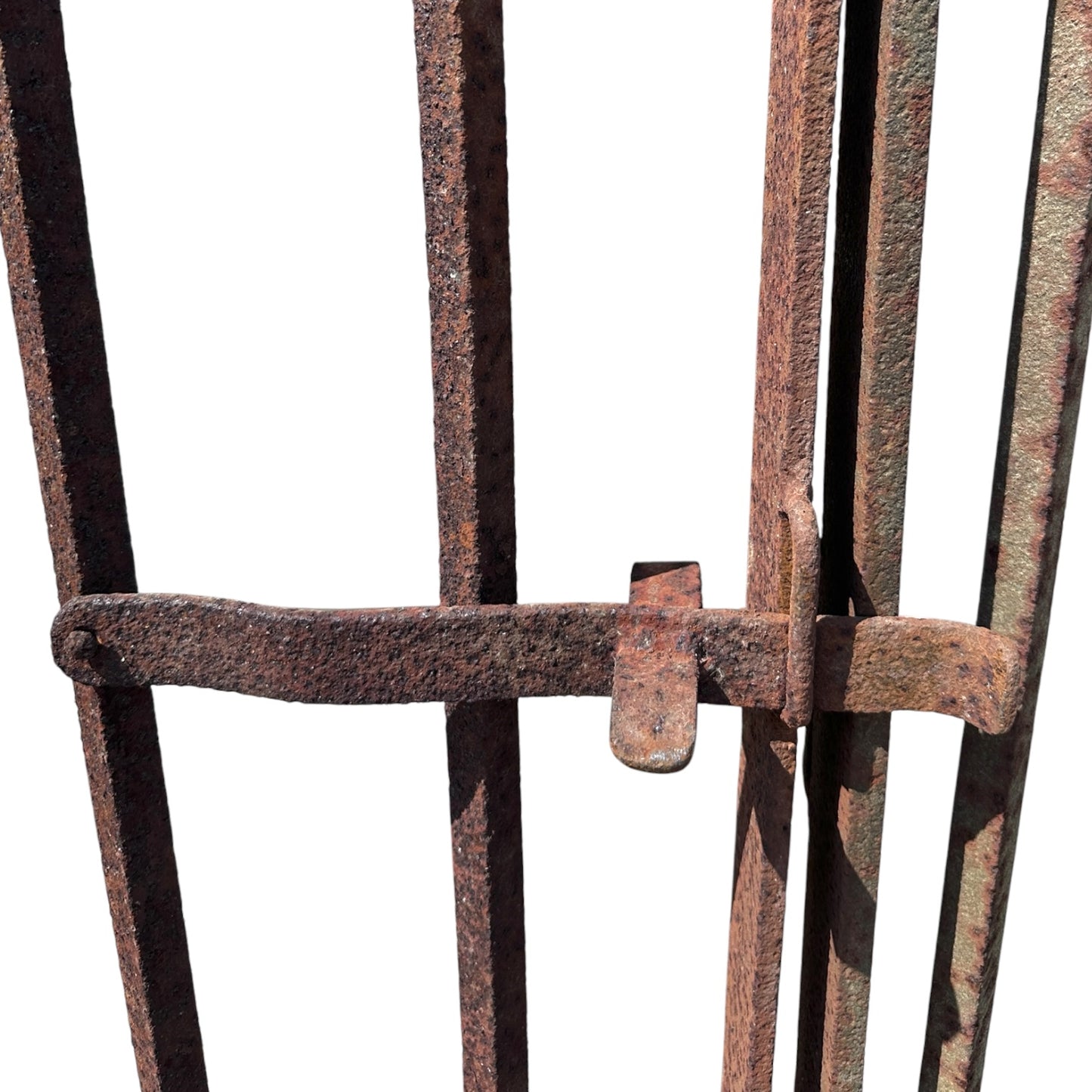 Antique Wrought Iron Entrance Gate Pair w/ Latch GA21041