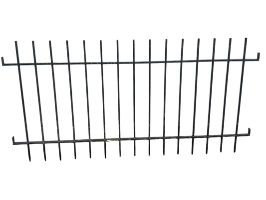 155 Feet of Antique Iron Picket Fence Panels GA21125