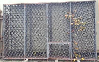 9 Salvaged Iron Diamond Grid Fencing Panels