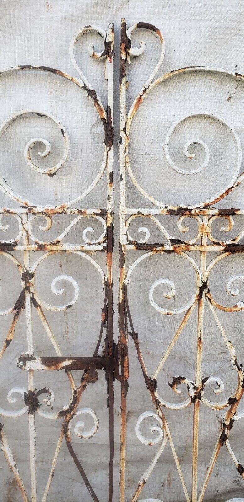 Ornate Arched Wrought Iron Gates 104 1/2"Total Width by 65" Tall GA9578