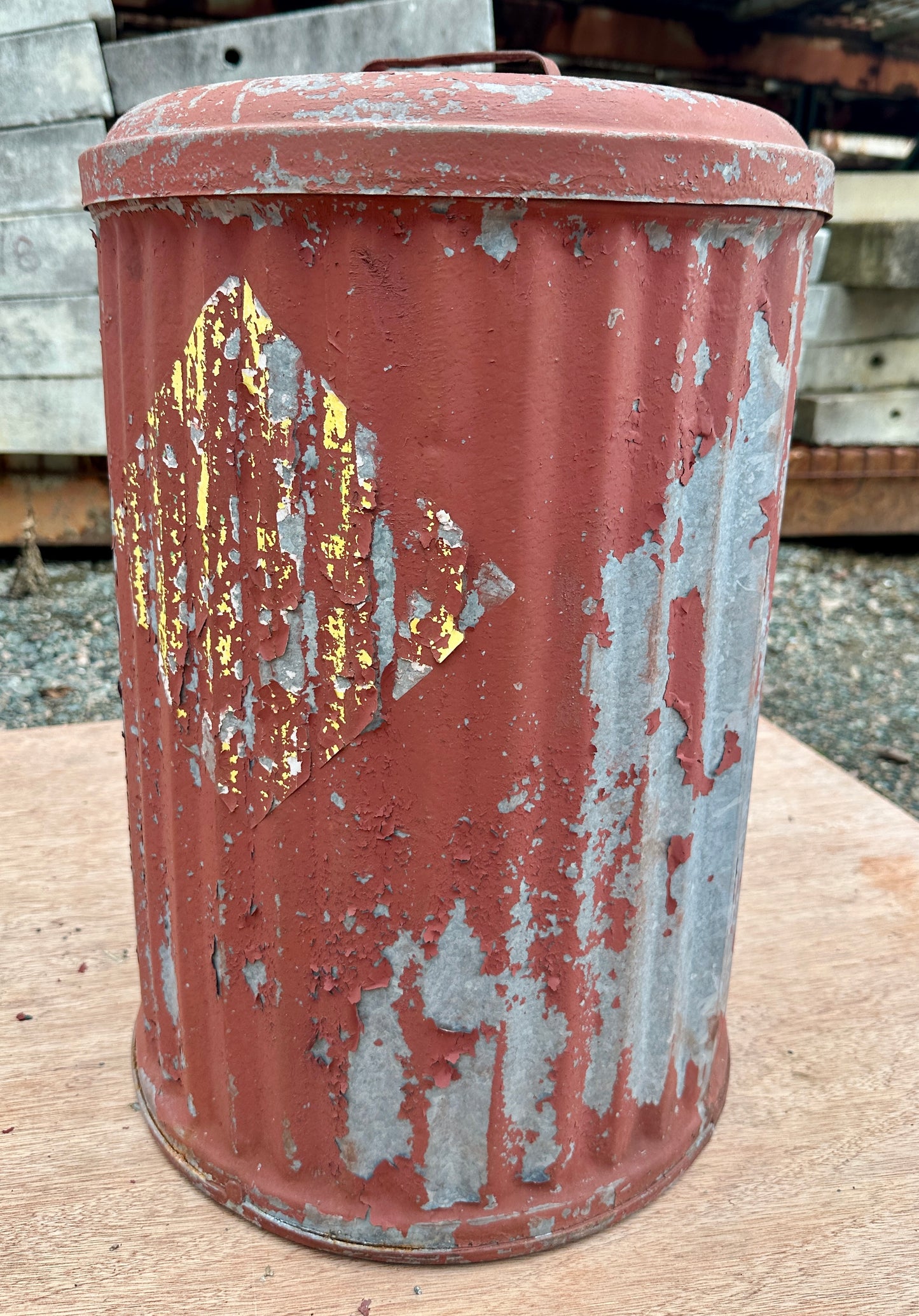 Industrial Galvanized Steel Trash Cans w/ Lids - 23 Available - GA20792