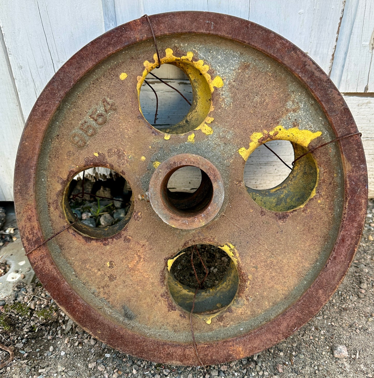 Pair of Industrial Cast Iron Cart Wheels GA20941