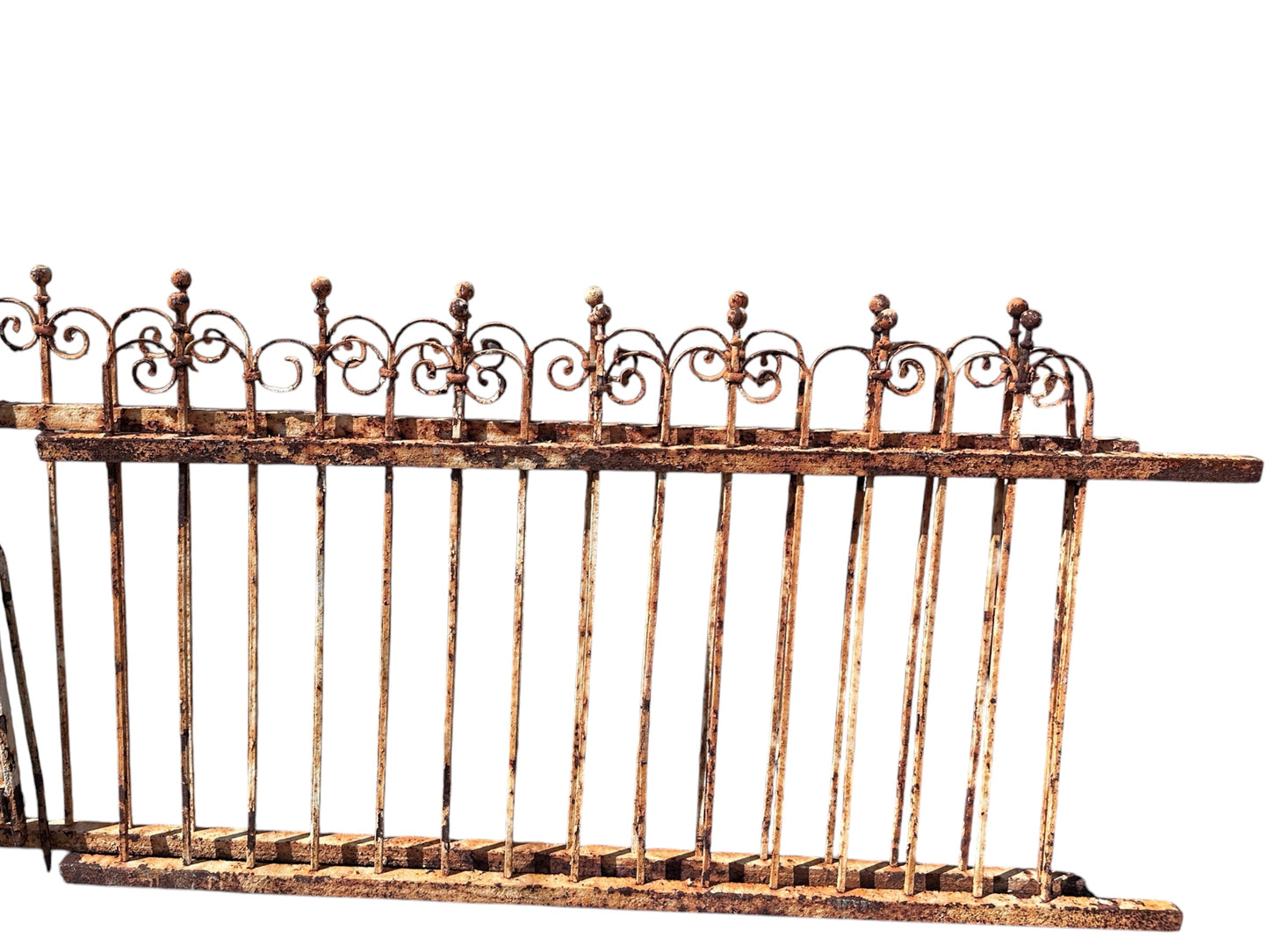 30 Ft of Antique Wrought Iron Fencing GA21033
