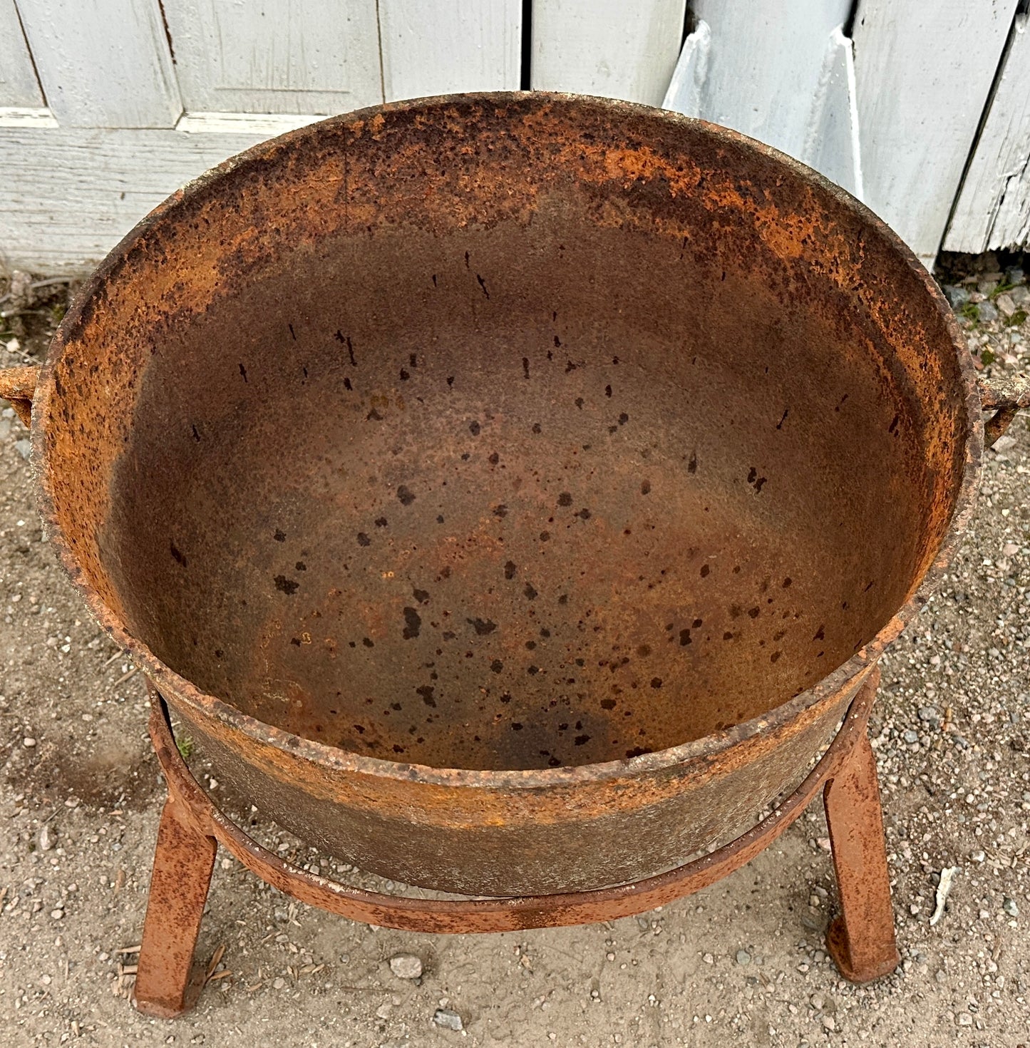 Antique Cast Iron Cauldron w/ Stand GA20890