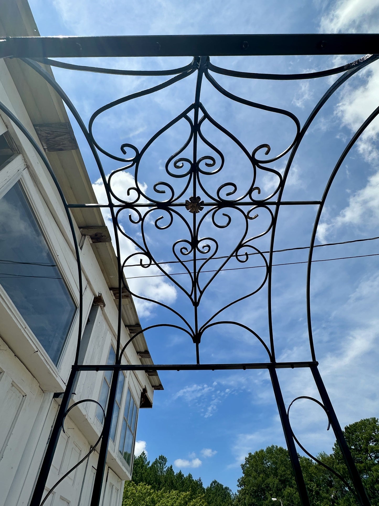 Antique Wrought Iron Custom-Fabricated Arbor GA20280